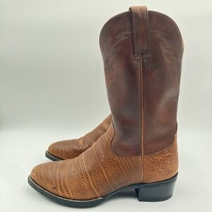 Ariat Men's Western Boots Pull On Bullhide Elephant (faux) 10 D Cognac Color